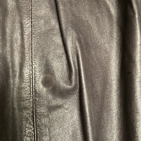 Vintage West Bay midi dark brown leather skirt - Picture 14 of 14